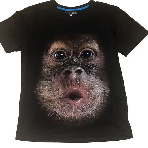 Fashion BABY APE FACE T-shirt Women’s Size XL - Picture 2 of 7